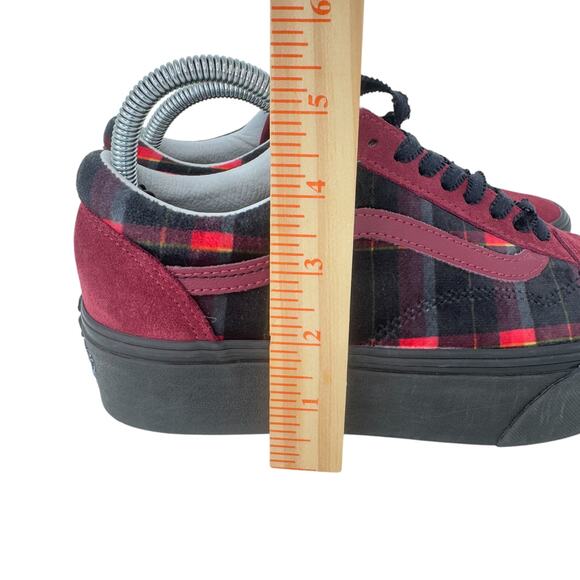 Vans Old Skool Stackform Sneakers Unisex Size M7.5/W9.0 Red Plaid Lace Up 721356 - Picture 10 of 11